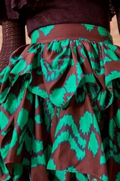 ULLA JOHNSON Samira Skirt - Malachite -Chic Clothing Store ULLA JOHNSON Samira Skirt MALACHITE 02 ALT