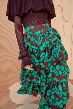 ULLA JOHNSON Samira Skirt - Malachite -Chic Clothing Store ULLA JOHNSON Samira Skirt MALACHITE 05