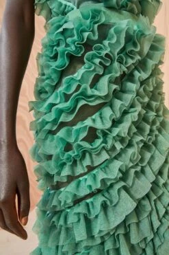 ULLA JOHNSON Sarafina Skirt - Jade 9 ULLA JOHNSON Sarafina Skirt - Jade -Chic Clothing Store ULLA JOHNSON Sarafina Skirt JADE 02 ALT