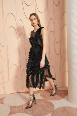 ULLA JOHNSON Sarafina Skirt - Noir -Chic Clothing Store ULLA JOHNSON Sarafina Skirt NOIR 0050