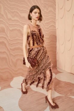 ULLA JOHNSON Sarafina Skirt - Umber 12 ULLA JOHNSON Sarafina Skirt - Umber -Chic Clothing Store ULLA JOHNSON Sarafina Skirt UMBER 0095