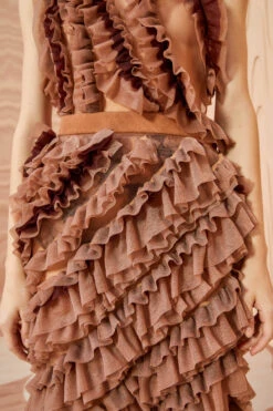 ULLA JOHNSON Sarafina Skirt - Umber 10 ULLA JOHNSON Sarafina Skirt - Umber -Chic Clothing Store ULLA JOHNSON Sarafina Skirt UMBER 02 ALT