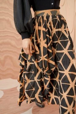 ULLA JOHNSON Savita Skirt - Onyx -Chic Clothing Store ULLA JOHNSON Savita Skirt ONYX 02 ALT