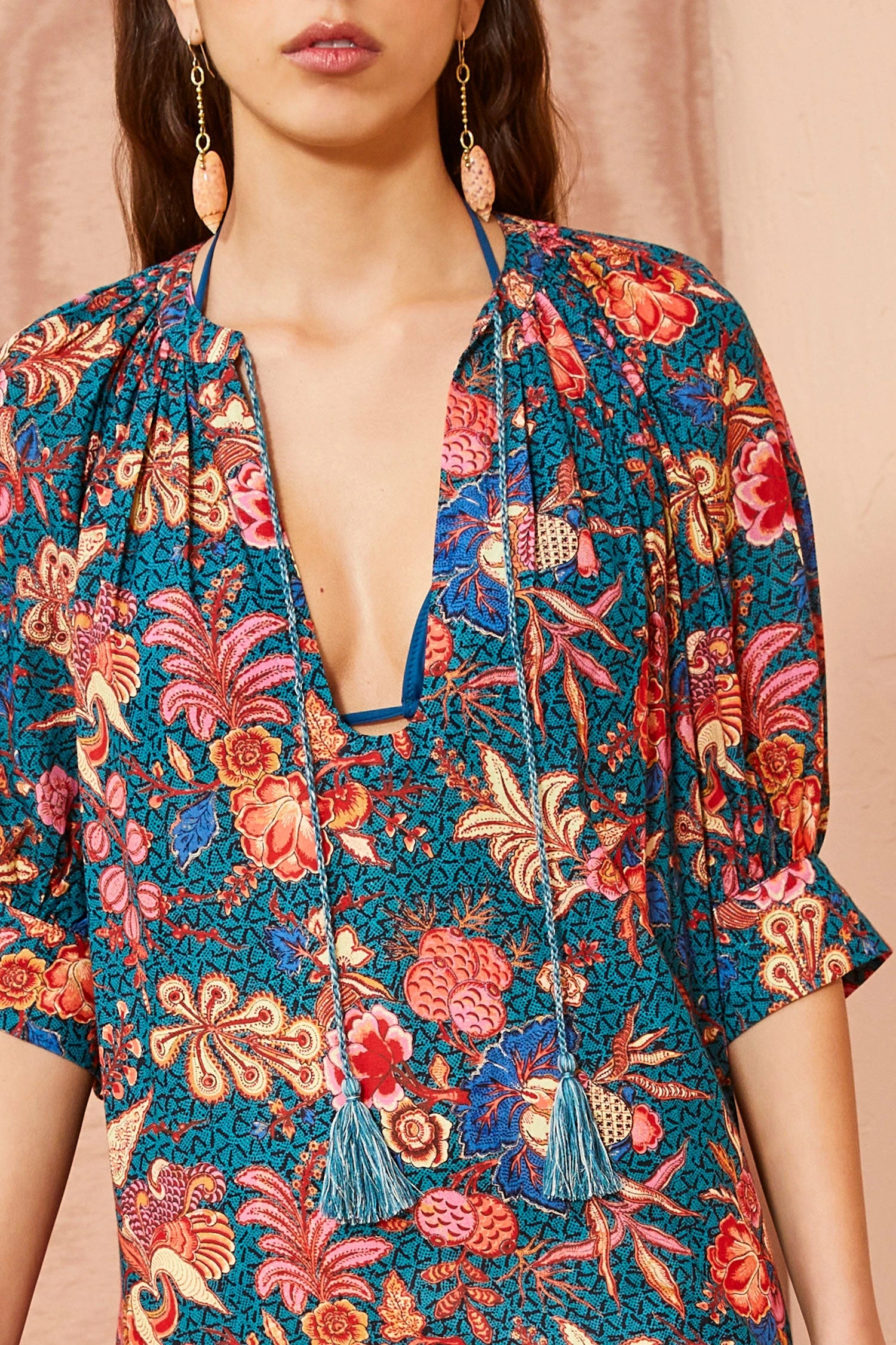 ULLA JOHNSON Selena Coverup - Delphinium 4 ULLA JOHNSON Selena Coverup - Delphinium - Image 2