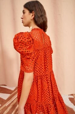 ULLA JOHNSON Simone Dress - Terracotta -Chic Clothing Store ULLA JOHNSON Simone Dress TERRACOTTA 04