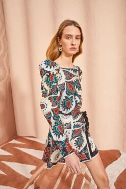 ULLA JOHNSON Siya Blouse - Lapis -Chic Clothing Store ULLA JOHNSON Siya Blouse LAPIS 0146