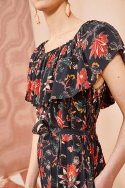 ULLA JOHNSON Skye Dress - Obsidian 11 ULLA JOHNSON Skye Dress - Obsidian -Chic Clothing Store ULLA JOHNSON Skye Dress OBSIDIAN 0166