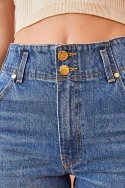 ULLA JOHNSON The Thea Jean - Danube Medium Indigo Wash -Chic Clothing Store ULLA JOHNSON THEA JEAN DANUBE MEDIUM INDIGO WASH 03