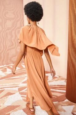 ULLA JOHNSON Tahlia Dress - Chestnut -Chic Clothing Store ULLA JOHNSON Tahlia Dress CHESTNUT 04