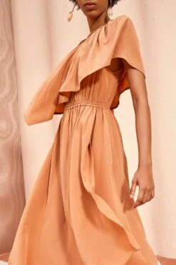 ULLA JOHNSON Tahlia Dress - Chestnut -Chic Clothing Store ULLA JOHNSON Tahlia Dress CHESTNUT 05