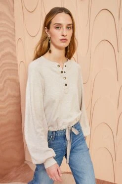 ULLA JOHNSON Tess Pullover - Oatmeal