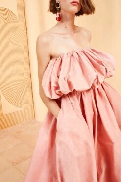 ULLA JOHNSON Vittoria Gown - Azalea -Chic Clothing Store ULLA JOHNSON VITTORIA GOWN AZALEA 03