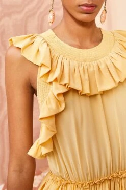 ULLA JOHNSON Violeta Dress - Dune -Chic Clothing Store ULLA JOHNSON Violeta Dress DUNE 05