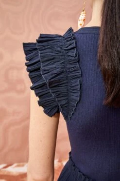 ULLA JOHNSON Virginia Dress - Midnight -Chic Clothing Store ULLA JOHNSON Virginia Dress MIDNIGHT 04