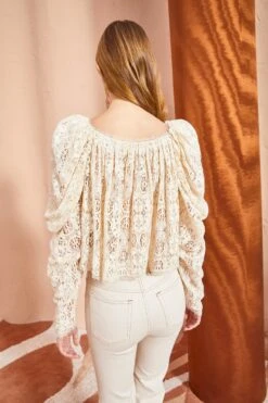 ULLA JOHNSON Vivi Blouse - Chalk -Chic Clothing Store ULLA JOHNSON Vivi Blouse CHALK 0105