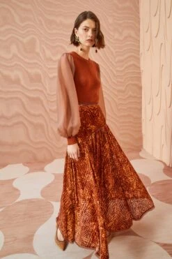 ULLA JOHNSON Willa Skirt - Sienna -Chic Clothing Store ULLA JOHNSON Willa Skirt SIENNA 0110