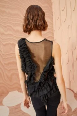 ULLA JOHNSON Winnifred Top - Noir 10 ULLA JOHNSON Winnifred Top - Noir -Chic Clothing Store ULLA JOHNSON Winnifred Top NOIR 0013