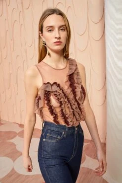 ULLA JOHNSON Winnifred Top - Umber -Chic Clothing Store ULLA JOHNSON Winnifred Top UMBER 0133