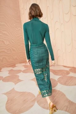 ULLA JOHNSON Yamini Skirt - Cypress -Chic Clothing Store ULLA JOHNSON Yamini Skirt CYPRESS 0165